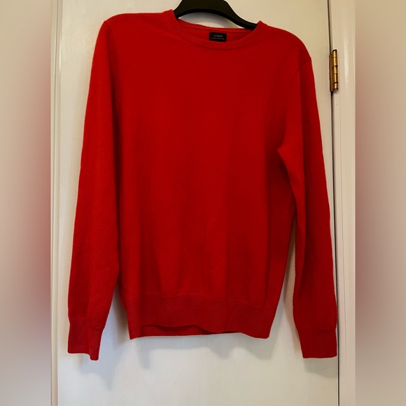 J. Crew Sweaters - J.Crew 100% Italian Cashmere Red Oversized Boyfriend Sweater. Size Small